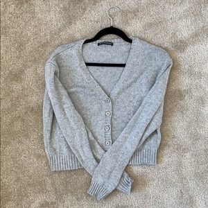 Brandy Melville Cropped Button-Up Sweater
